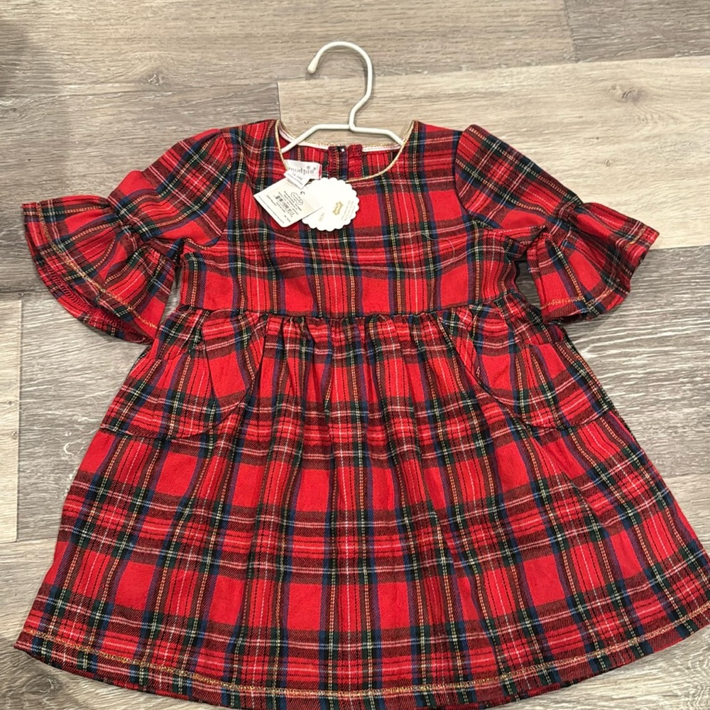 Holiday Plaid Baby Dress NWT (12-18 mo)